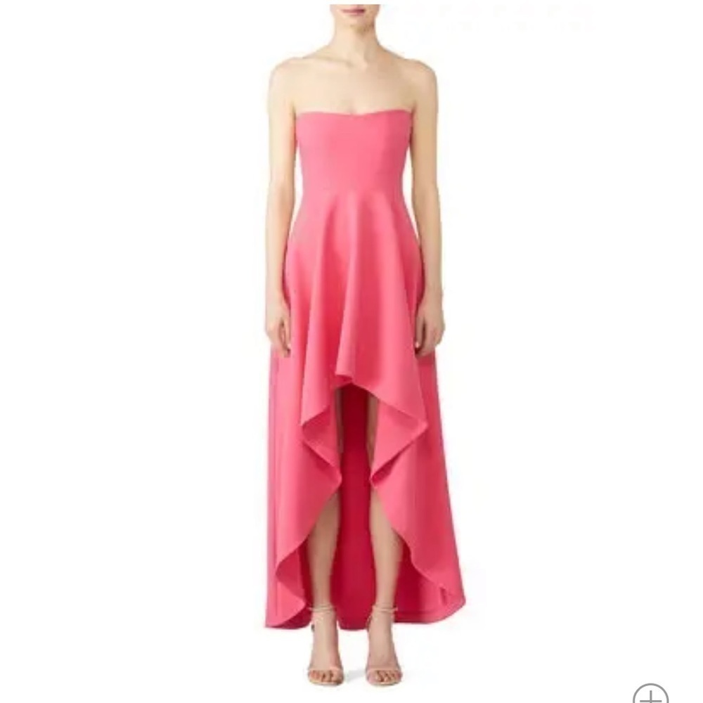 LIKELY Womens High Low Lovelle Gown Pink Size 4